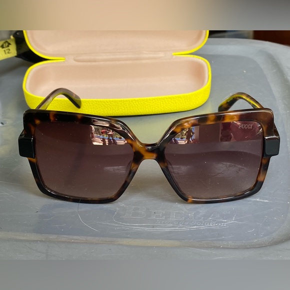 NEW EMILIO PUCCI EP 194 52F TORTOISE SHELL AUTHENTIC SUNGLASSES W/CASE 55-15 main image 7